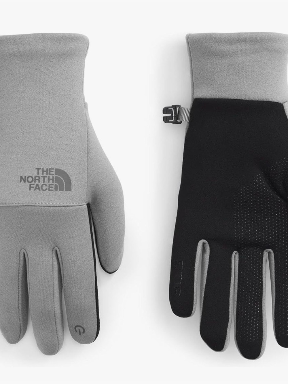 The North Face Grey and Black Fleece-Lined Touchscreen Gloves